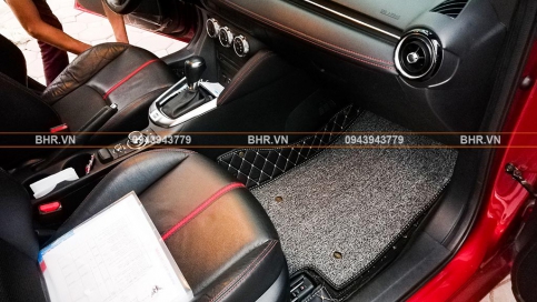 Thảm lót sàn 5D 6D Mazda 2 giá gốc tận xưởng, bảo hành trọn đời